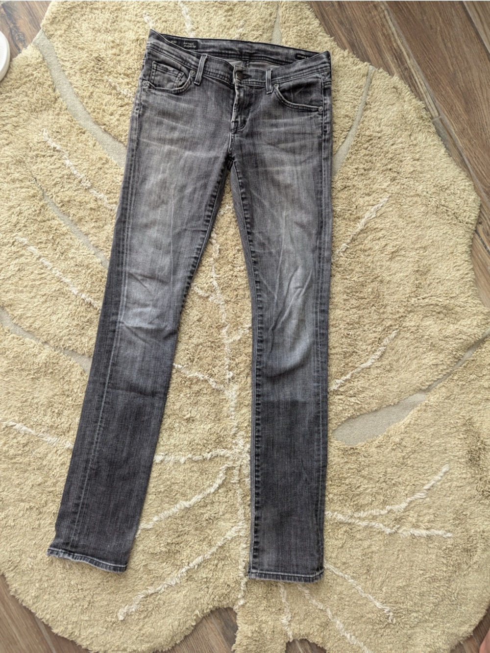 Citizens Of Humanity Grey Low Waist Straight Jeans